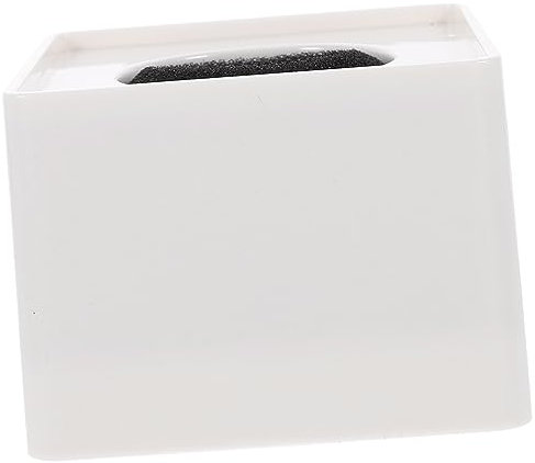 HEMOTON Portable White ABS Square Microphone Flag Cube Shaped Interview Mic Logo Station Adjustable Cotton for Host Meeting