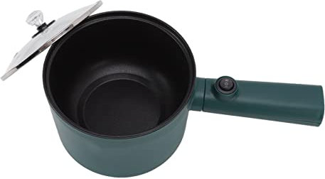 Kleiner Elektrischer Kochtopf 1,8 L Hot Pot Cooker Dampfgarer, Antihaftbeschichtete Elektrische Kochpfanne in Lebensmittelqualität mit Langem Griff, 2 Temperaturmodi und 6
