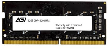 AGI SD138 32 Go Barrette de RAM DDR4 modulo di Memoria SODIMM 260 pin, 3200 MHz CL22, Non-ECC, compatibile Con Laptop/Notebook