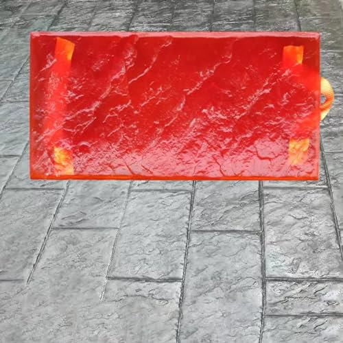 Stampi per Cemento Effetto Pietra Stampi Quadrati in Cemento Ardesia per Pareti / Pavimenti, Tappetino per Stampi in Poliuretano per Pavimenti in Cemento, Timbri Decorativi in cemento Senza Soluzion