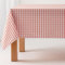GAMUSI Nappe anti-taches au toucher tissu rectangulaire à carreaux Vichy, coton imperméable, 140 x 240 cm, couleur saumon