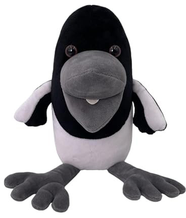 Generisch Steve Und Maggie Stofftier – 22 cm Großes Weiches Krähen-Plüschtier, Weiche Stofftier-Plüschfigur, Weiches Cartoon-Vogel-Stofftier, Niedliche Ornamente Für Zuhause, Schlafzimmer