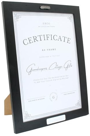 Thors Hammer A4 Black Photo Frame With Personalised Engraving Plaque 726