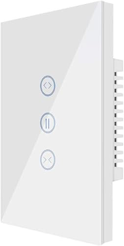 UseeLink Interruttore per tende intelligenti, interruttore per tapparelle Zigbee, interruttore elettrico intelligente, compatibile con Alexa e Google Home, hub richiesto