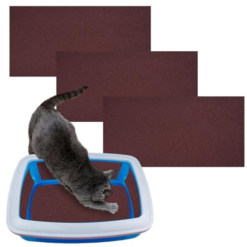 Katzenkratzfeile - 3 Stück Nagelpflege-Schleifmatte | Selbstklebendes Kratzbrett Schleifpapier Für Krallen, Maniküre & Pediküre, Haustier-Krallenpolierer Für Katzen & Hunde, Kratzschutzmatte