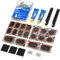 Beanewone Rustine Velo, Kit Reparation Velo avec 18 Rustine, 2 Colle Rustine, Demonte Pneu Velo et Lime à Métaux - Étui de Rangement Portable pour les Chambres à Air de Vélo, de Moto et de Pneumatique