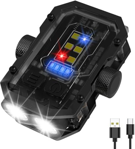 Siuyiu EDC Torch, 300 Lumens Mini Torch Pocket Keyring, 8 Modes Rechargeable LED Torches, Waterproof Flashlight, Tail Magnet, Rotating Decompression, for Emergency & Outdoor Activity Lighting