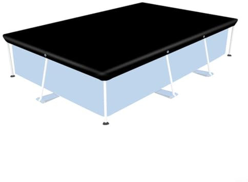 Poolabdeckung Rechteckig für Pool Sommer und Winter Poolplane, 210D Oxford Reißfest, Abdeckplane für Pools(300×201cm)