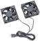 Qsvbeeqj Silents 8025 - Ventilador de refrigeración USB de 8 cm, 5 V, 1,5 W, para consolas de juegos e impresoras, ventiladores dobles de refrigeración de 32 CFM