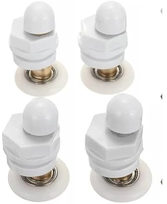 Rollschienen für Schiebeduschentüren 4 stücke Dusche Tür Rollen 19mm/23mm/25mm/27mm/29mm Ersatz Räder for Glas Schiebetür(23.0mm)