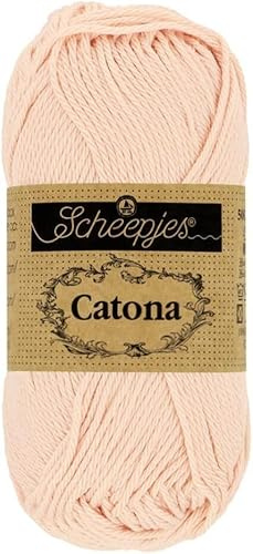 Scheepjes - Scheepjes Catona 263 Petal Peach Yarn - 1x50g (Pack of 6)