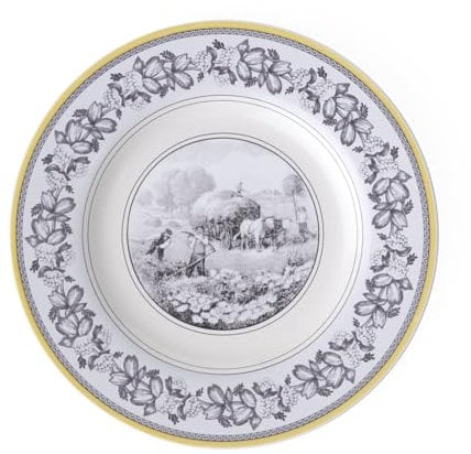 Villeroy & Boch – Audun Ferme, Eleganter Speiseteller Mit Detaillierten Landschaftsbildern, Premium Porzellan