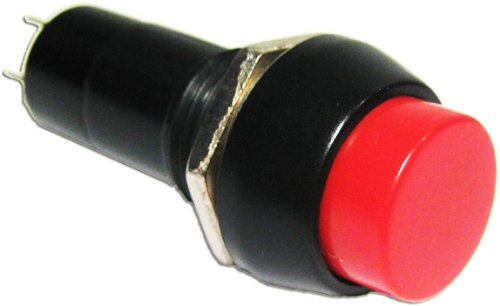 world-trading-net - 5er Packung Drucktaster, rund, rot, 18x40mm, 250V/1A, Öffner