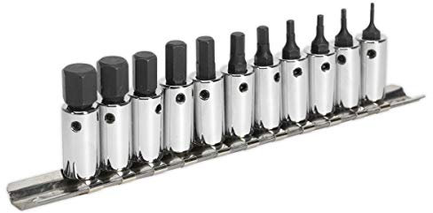 Sealey Ak62251 Hex Socket Bit Set 11Pc 1/4Sq Drive Metric