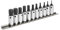 Sealey Ak62251 Hex Socket Bit Set 11Pc 1/4Sq Drive Metric
