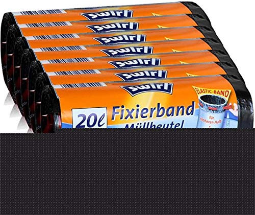 7x Swirl Fixierband Müllbeutel 20L (15 stk./Rolle)