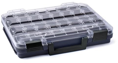 1x Schraubenkoffer leer | Sortimo T-BOXX 320 anthrazit | Sortimentskasten Kunststoff gross | Ideale Sortimentsbox Schrauben | Kleinteilemagazin Alternative