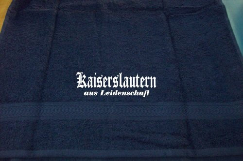 ShirtShop-Saar Kaiserslautern aus Leidenschaft; Städte Badetuch, dunkelblau