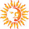 Sonnenschablone, 35,5 x 35,5 cm (XL) – Wiederverwendbare große himmlische Sonnenstrahlen-Wandschablone