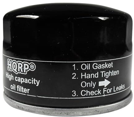 HQRP Oil Filter Compatible with John Deere Z225 Z235 Z245 Z255 Z425 Z445 Z465 Z645 Z655 Z510A Z520A Z915B Z920M Z925M Z930M Z920R X300 Lawn Mower, AM125424c KH1205008 Replacement