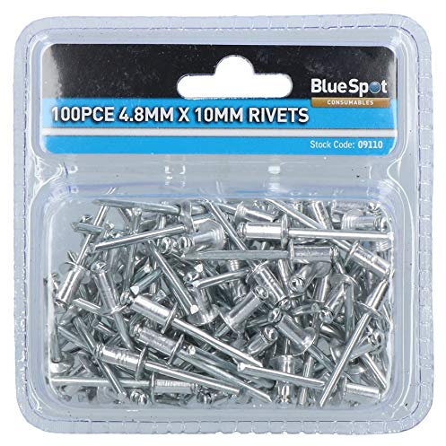 100 Pop Rivets aveugles en aluminium pot Set de fixation fixation 4.8 mm x 10mm