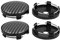 sourcing map 4pcs Noir 60mm Dia 5 Clips Pneu Centre Roue Couvre Cache moyeu Couvrir pour Voiture