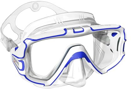 Mares Pure Edge, Tauchmaske, Erwachsene, Einheitsgröße, Blau/Weiß