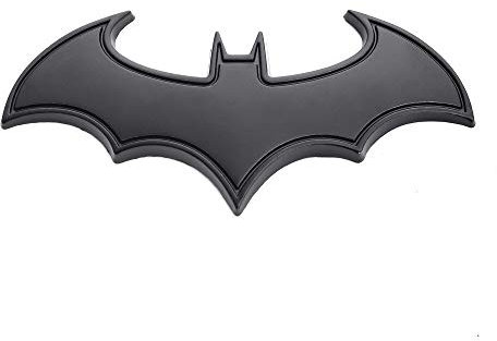 Careflection 3D Batman Black Badge Emblem Aufkleber Decal für alle Auto Fahrrad SUV Handy Laptop (8 x 3,5 cm)