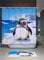 FANSU Duschvorhang Wasserdicht Anti-Schimmel Anti-Bakteriell, 3D Drucken 100% Polyester Bad Vorhang für Badzimmer mit C-Form Kunststoff Haken (90x180cm,Grauer Pinguin)