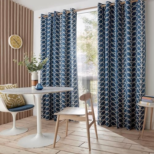 Orla Kiely Linear Stem Whale Eyelet Curtains Curtain Size: Width 117cm (46) x Drop 229cm (90)