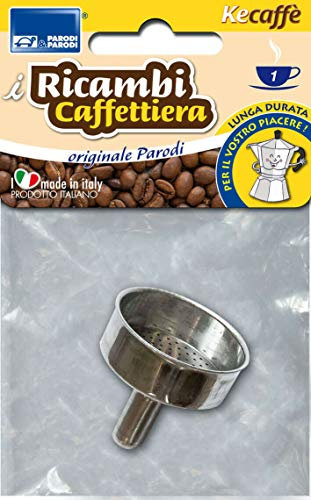 PARODI & PARODI, taza, recambios compatibles Bialetti y otras marcas, 1 embudo Moka para cafetera, neutro, estándar