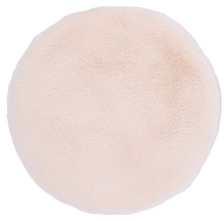 SWECOMZE Plüsch Stuhlkissen, 45 * 45cm Kunstfell Plüsch sitzauflage Bürostuhlkissen Schülermatte, sitzkissen rund Fell Optik Nachahmung Wolle Sofa Matte (Beige)