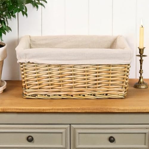 Marco Paul Wicker Storage Basket for Easter Egg Gathering Candy Easter Egg Hunt Wicker Basket Make Your Own Hamper Kit With Liner And Accessory Kits Bread Baskets Display Hamper Baskets Gift Box