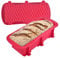 STCRERAG 2 stück Brotbackform Silikon Brotbackformen Antihaft Kastenform Flexible Königskuchenform Kuchen Kastenbackform Rot Toast Backform Kasten für Sauerteig Hausgemachte Kuchen und Brot Backen