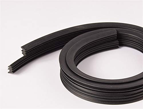 Cqinju-Junta Puerta Ducha Puertas de Aluminio de la Vendimia y Tira de Vidrio de Ventanas, Tiras de Goma del Panel acústico del Sello Fijo, Fácil de Instalar (Color : 4 4.5mm Black)