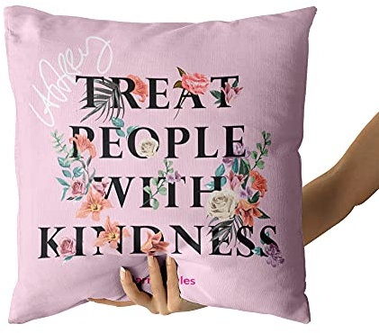 Kissenbezug, Harry-Styles behandeln Menschen mit Freundlichkeit, dekorativer Überwurf-Kissenbezug für Sofa, Auto, Dekoration, 45x45 cm