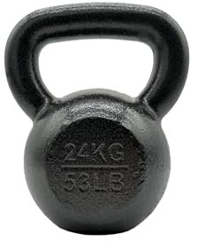Chase Fitness Cast Iron Kettlebell for Strength and Cardio Home Gym Training 6kg - 24kg (24KG)