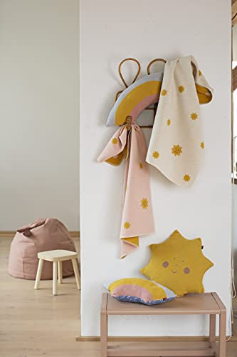 Fussenegger Babydecke mit Ihrem Wunschnamen Bestickt/personalisiert 70x90cm (Sonnen rosa)