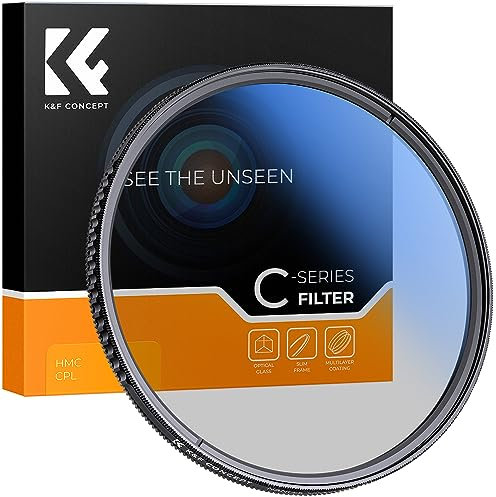 K&F Concept 58MM CPL Digitalfilter Multi-Coated Circular Polarizing Ultra Slim Einschraubfilter MC Polarisiert Wasserdicht Kompatibel mit Canon Nikon Sony All DSLR Camera