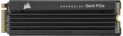 Corsair MP600 Pro LPX 500GB M.2 NVMe PCIe x4 Gen4 SSD - Optimisé pour La PS5 (Jusqu’à 7,100MB/sec Lecture Séquentielle Ultrarapides Allant, 6,800MB/sec D’écriture Séquentielle Allant) Noir