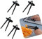 4 Pcs Plastic Finger Chopsticks, Snack Tweezer Tongs, Food Clips - Reusable Game Accessories (Black)