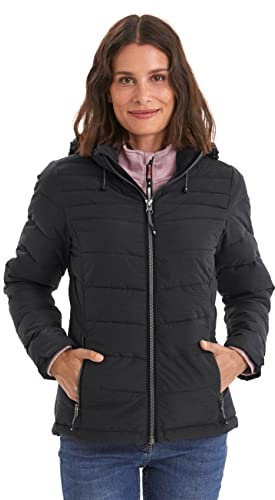 killtec 35615-000 Jacke in Daunenoptik mit abzippbarer Kapuze, Schwarz, 48