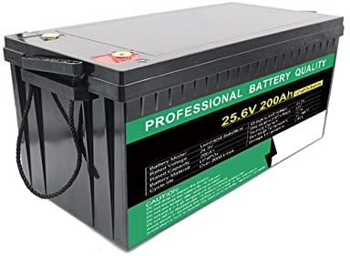 TGHY LiFePO4 Batería 25.6V Batería de Litio de Ciclo Profundo Batería Recargable de fosfato de Hierro y Litio Batería 2000 ciclos para RV, Solar, Almacenamiento de energía en el hogar,200ah