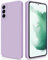 GiiYoon Cover per Samsung Galaxy S22 5G Custodia in Silicone, Custodia Antiurto Case Sottile in Silicone TPU con Strato Interno in Fibra e Protezione della Fotocamera, Viola