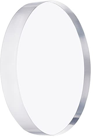 CREATCABIN Base D'Affichage Ronde en Acrylique Poli Transparent Cube Piédestal Transparent Bijoux Anneau Présentoirs Photographie Props Fond pour Montrer des Objets de Collection Bijoux Cosmétiques Ga