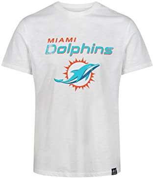 Recovered Miami Dolphins White NFL Est Ecru T-Shirt - XXL