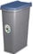 Home Centre Plastic Lift Top Lid Waste Bin Kitchen School 40 Litre Blue-Grey Slim Recycling General Trash & Storage Recycled Rubbish Organiser Container Dustbin Sturdy Quality Made in Italy