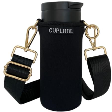 CUPLANE Cup holder Set To Go Becherhalter zum Umhängen schwarz 350 ml