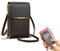 Multifunktionale Touchscreen-Handytasche, Anti-Diebstahl-Umhängetaschen aus Leder für Damen, Messenger-Tasche, Kleine Handy-Umhängetasche mit Touchscreen (Black)