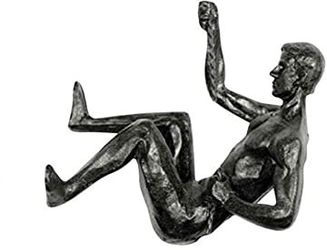 Rock Climbing Man Resin Hintergrund Wandbehang Dekoration Skulptur Figuren Basteln Statue Geschenk Retro Dekor